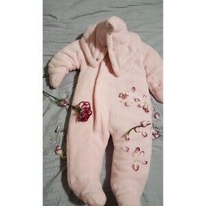 NWOT ABSORBA Baby Girls Pink Snowsuit Si